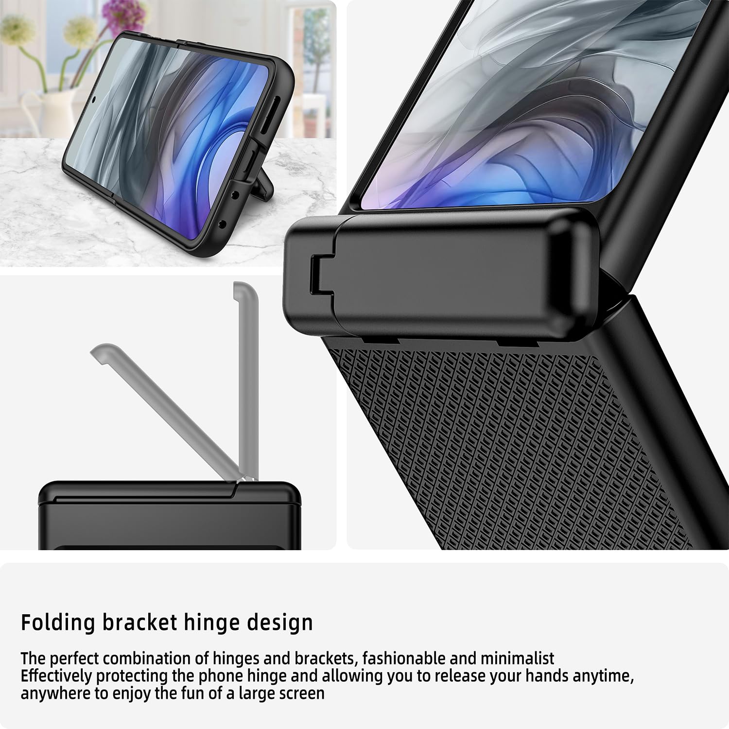 for Motorola Razr 2025 with Kickstand Anti-Slip Moto Razr 2024/2025 with Full Sc