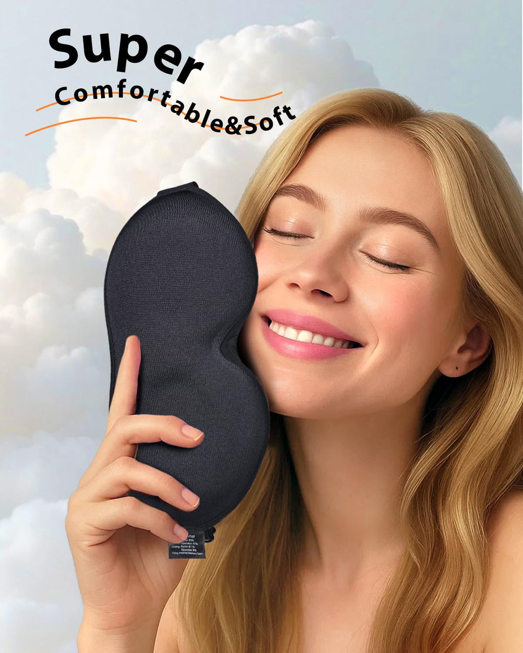 Sleep Mask - 100% Blackout Eye Mask for Sleeping for Women Men, 3D Cont
