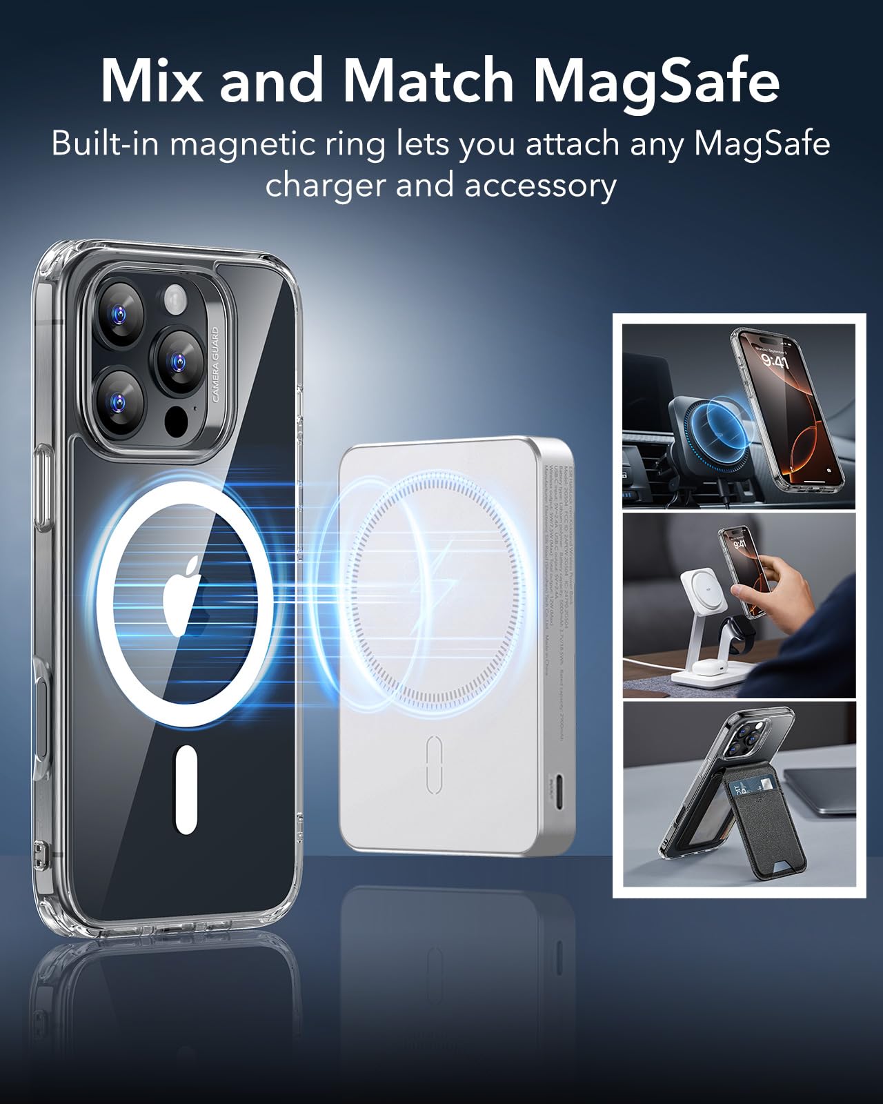 Iphone 16 Pro Case, Magsafe, Shockproof Military-Grade Protection, Magnetic Phon