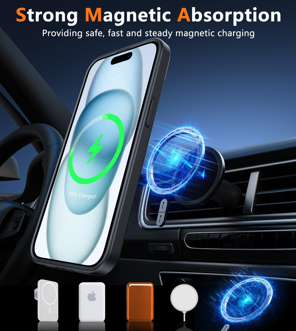 Iphone 15 Case: For Iphone 14 & Iphone 13 Case | Magnetic Frosted Translucent Sl