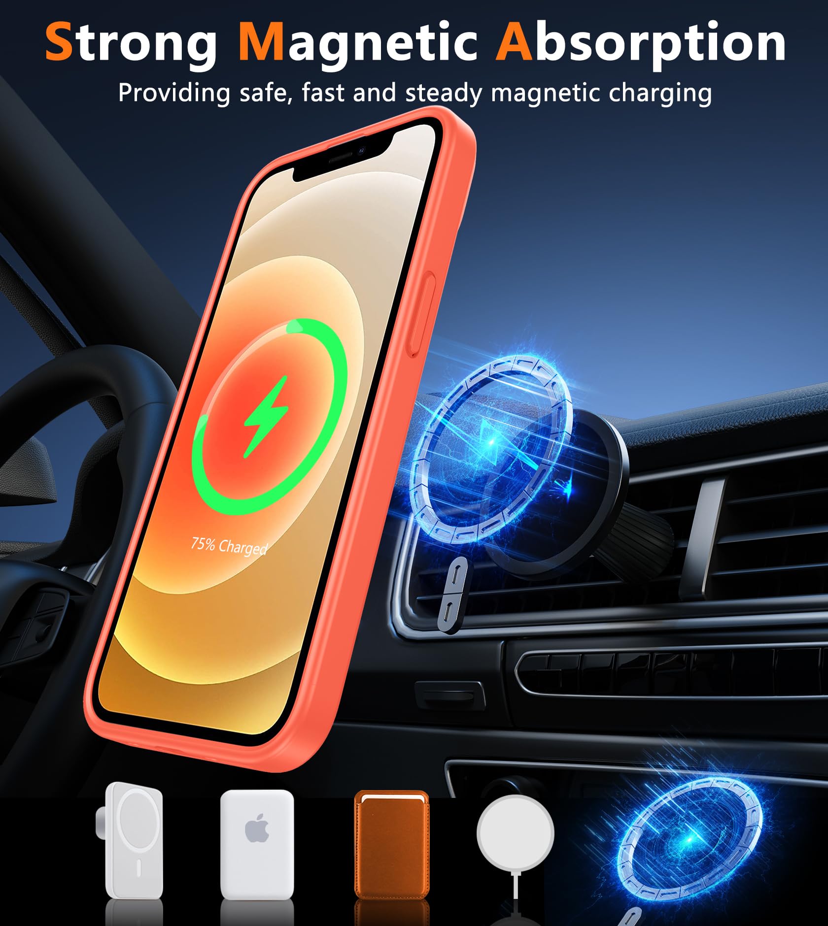 Iphone 12 Phone Case: For Iphone 12 Pro Magnetic Matte Textured Military Grade D