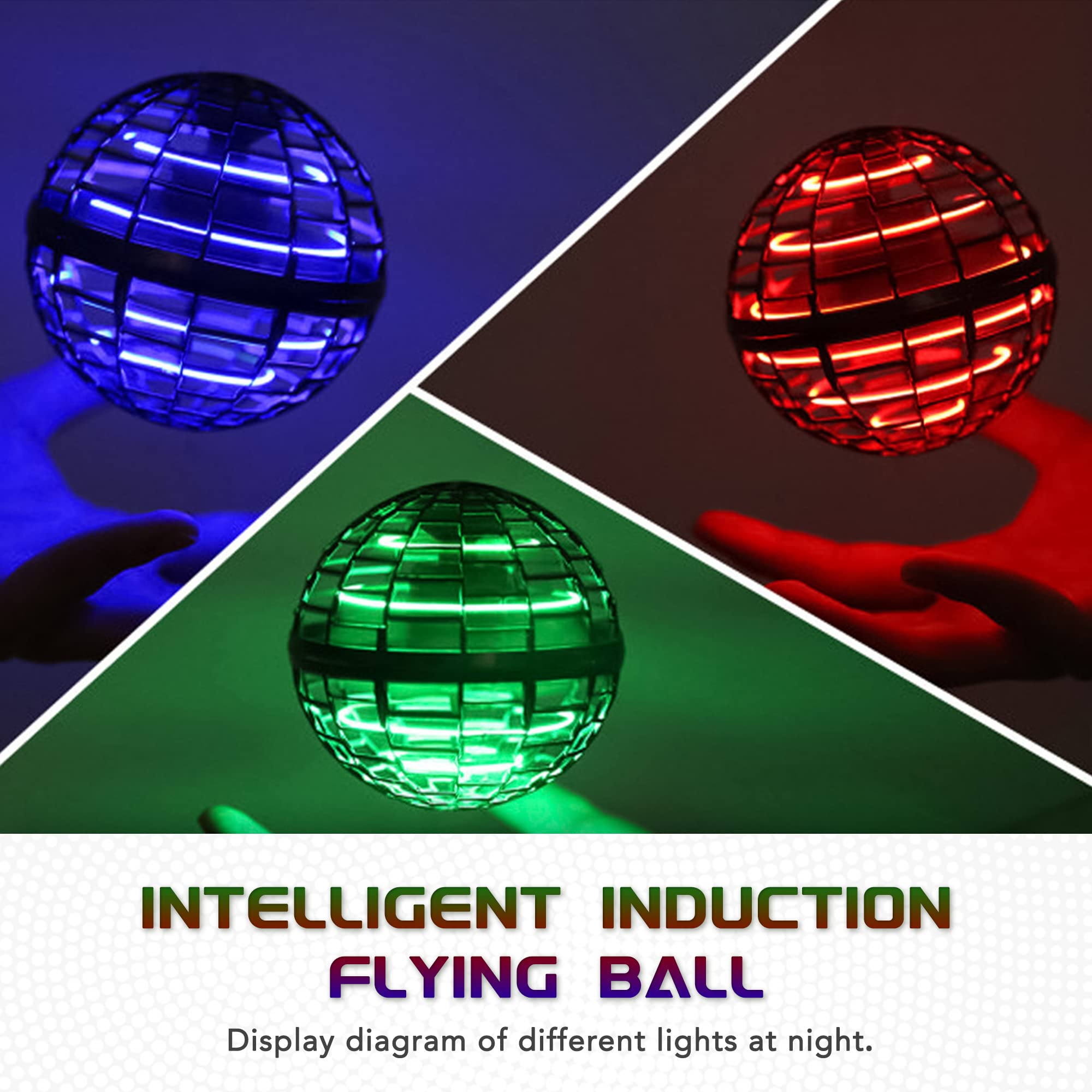 Boomerang Spinner, 360° Rotating LED Flying Ball (Purple)