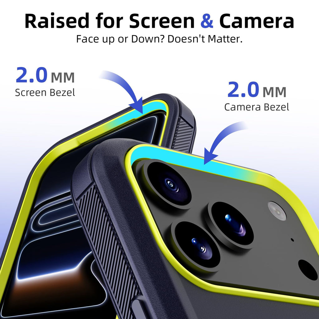 Iphone 17 Pro Case, Heavy Duty Drop Protection Screenless Dual Layer Shockproof