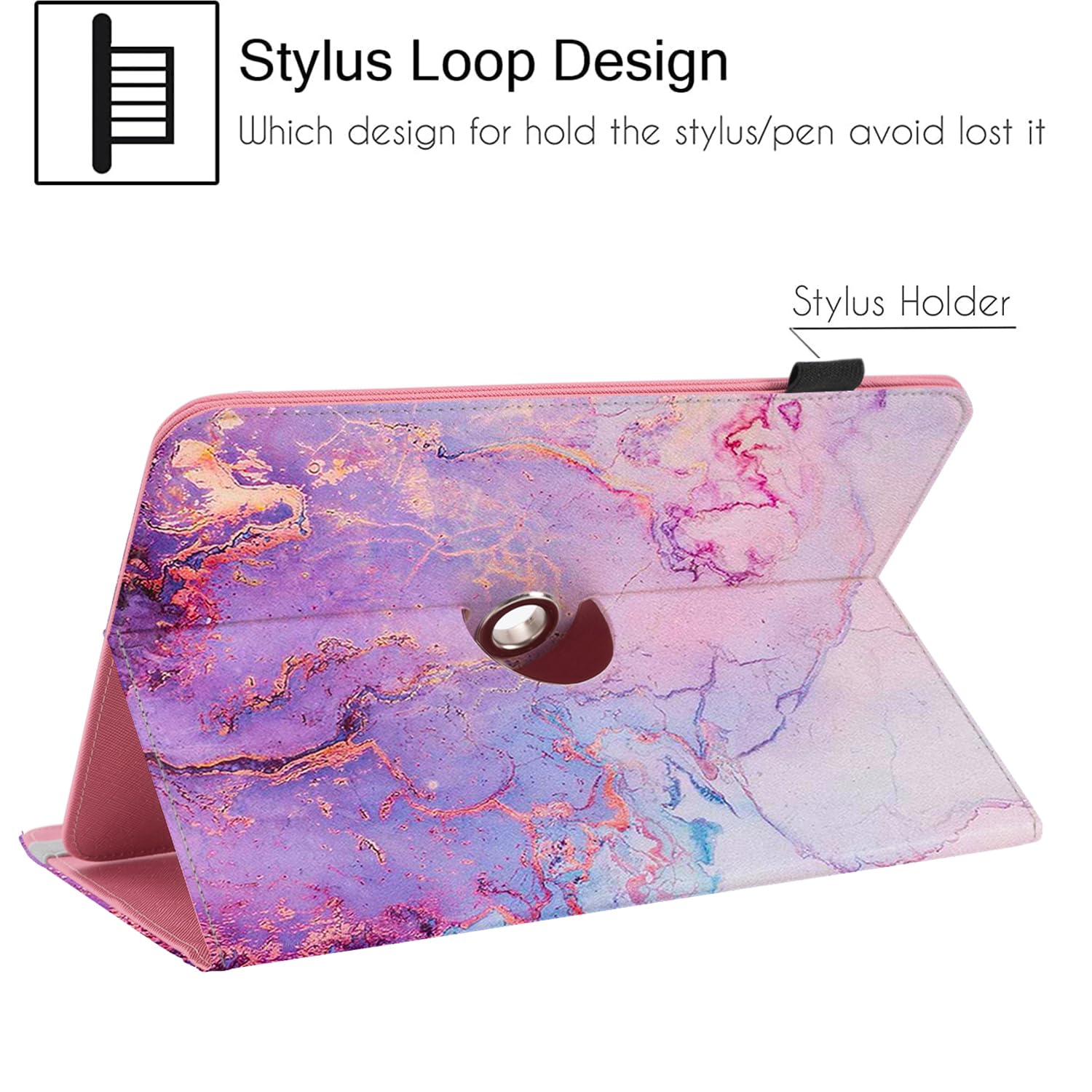 Universal 10-10.1 Inch Android Tablet Case, 360 Degree Rotatable Kickstand Multi