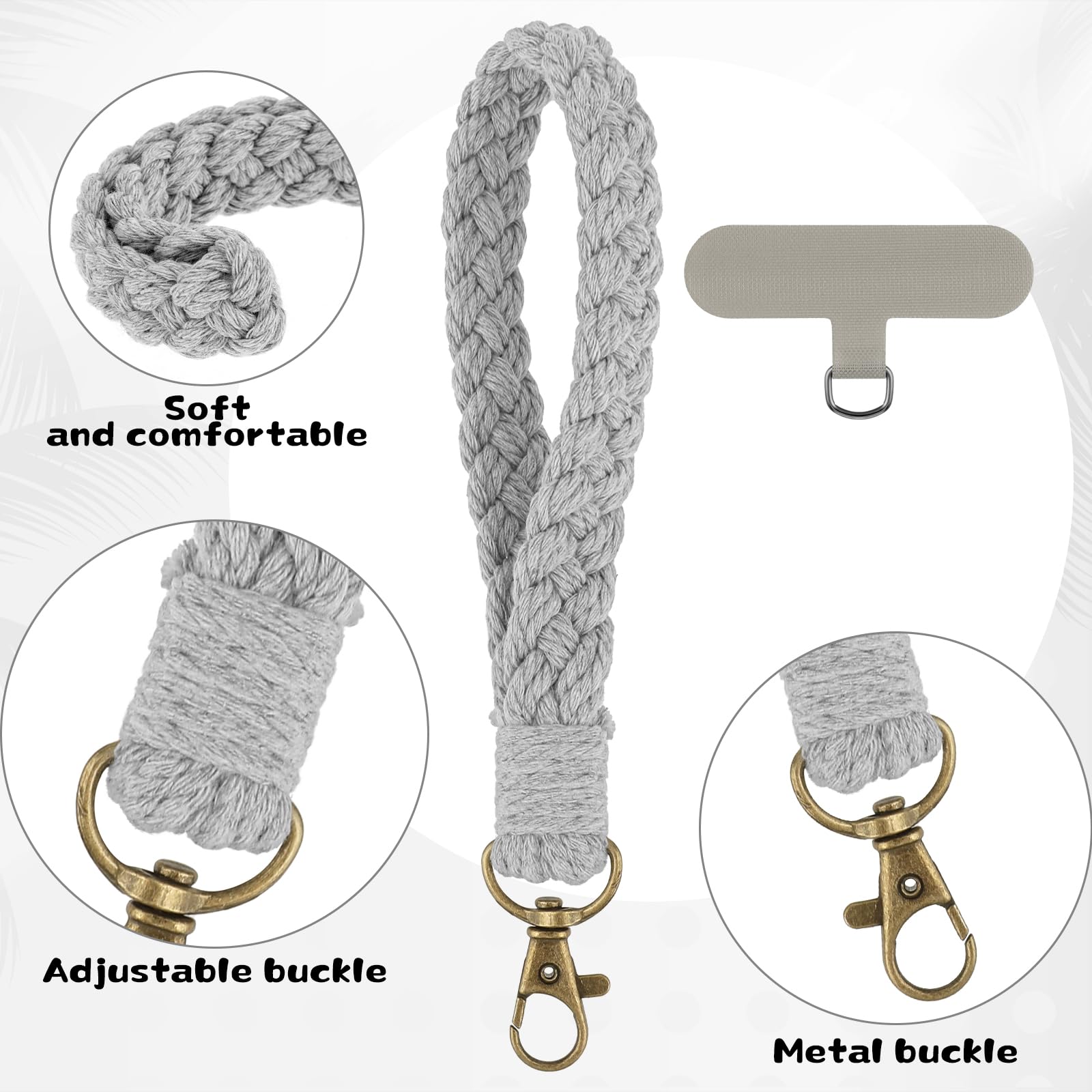 Pack Phone Wrist Strap, Cell Phone Lanyard With Adhesive Tabs, Anti-Loss Wristle