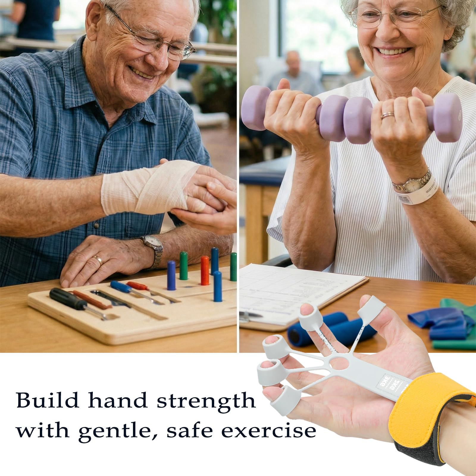 Excellent Hand Exerciser with Wrist Support, Stress Balls for Adults，Exerciser B