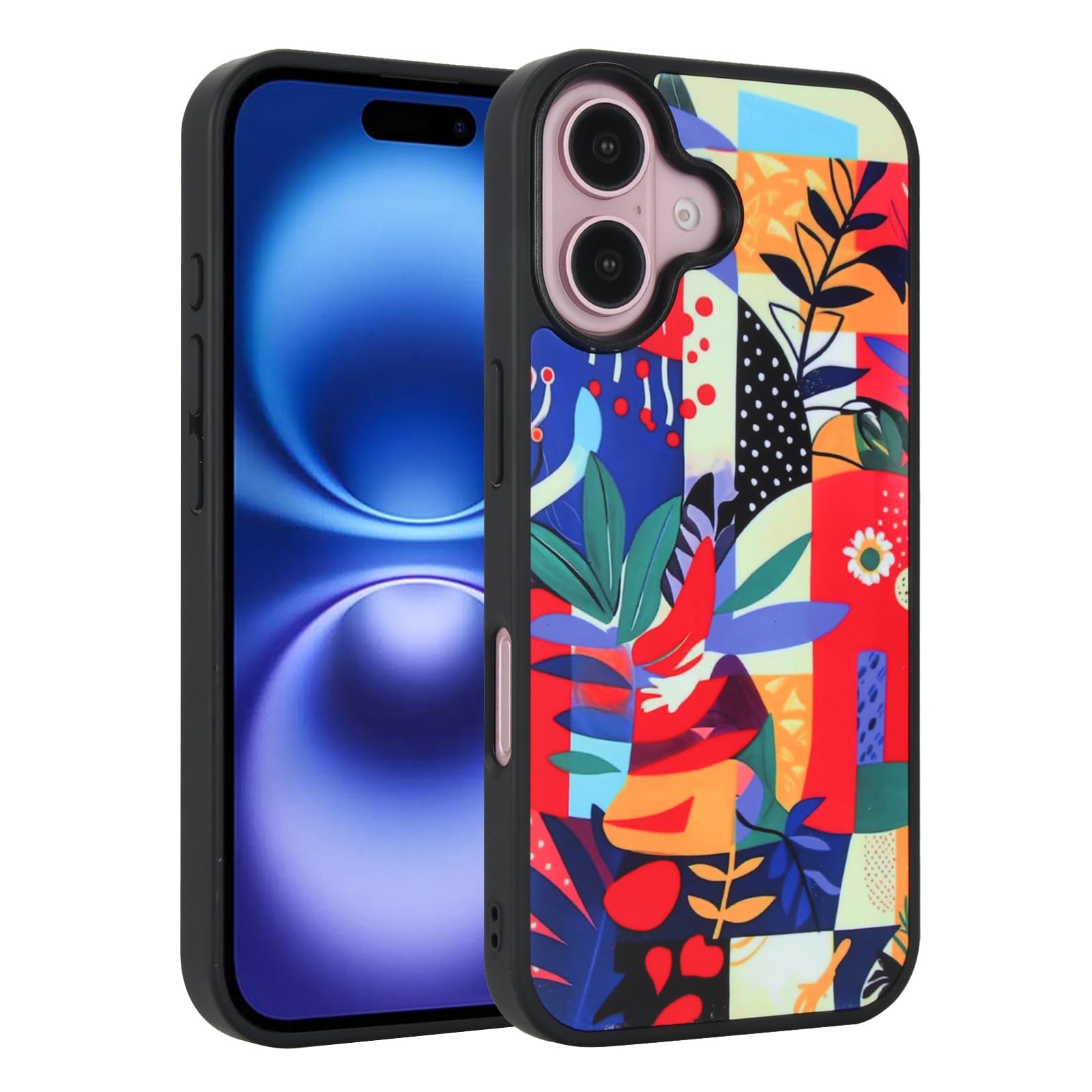 Vibes iPhone 16 Case - Slim, Colorful Blooming Flower Art for a Vibrant Look