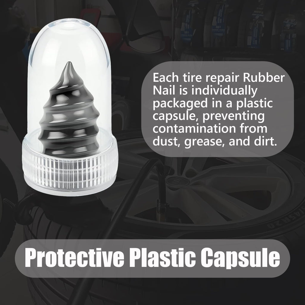 Tire Repair Rubber Nail Kit, Tire Repair Screws, Fast Self-Service Tool for Car,