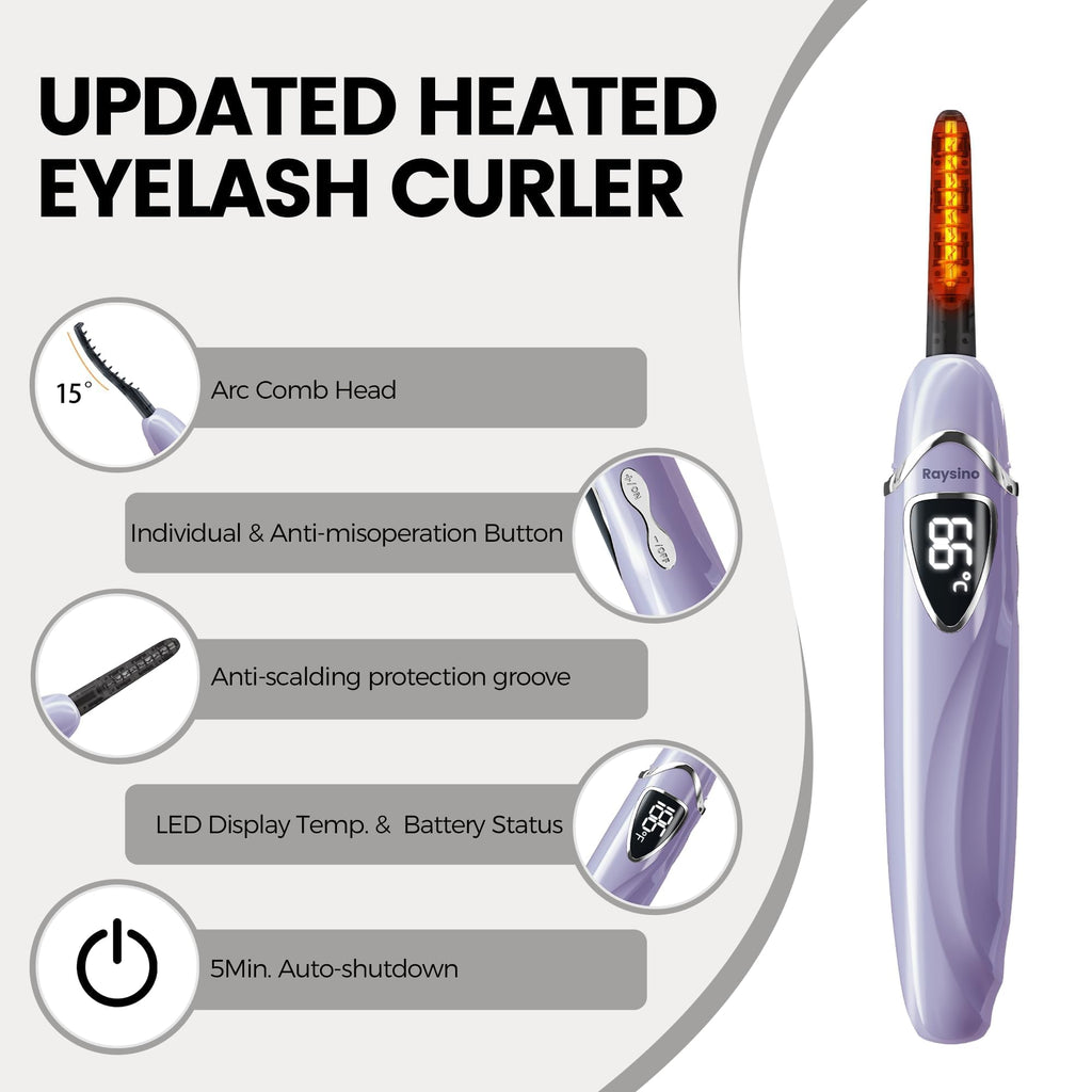 Eyelash Curler S600 Rechargeable — Heats in 8s, 24-Hour Lasting Curl for Natural
