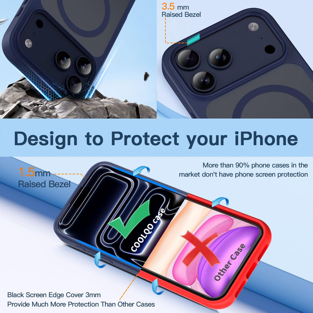 Iphone 17 Pro Case With Screen Protectors, Magsafe, Military Grade 17Ft Drop Pro