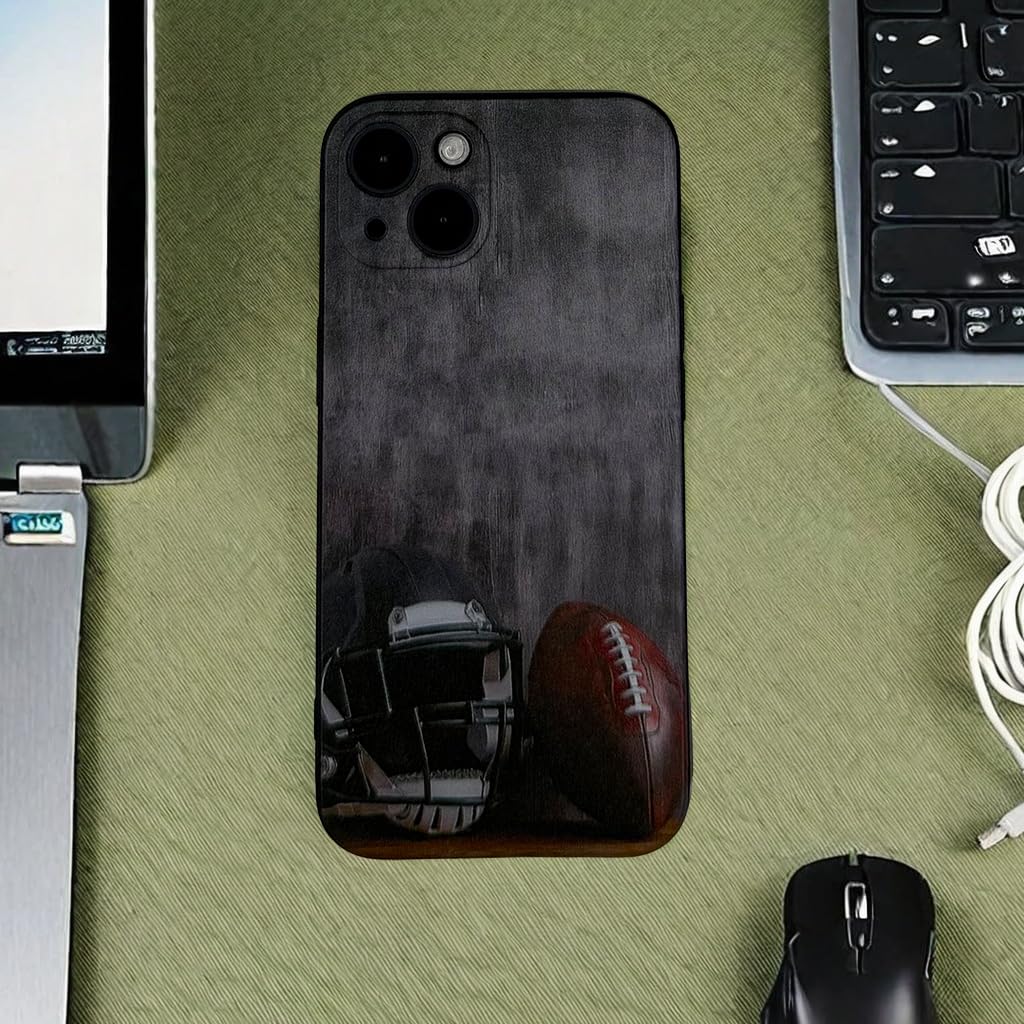 with iPhone 14 Case Sports Cool Funny Rugby Design Shockproof Soft Si