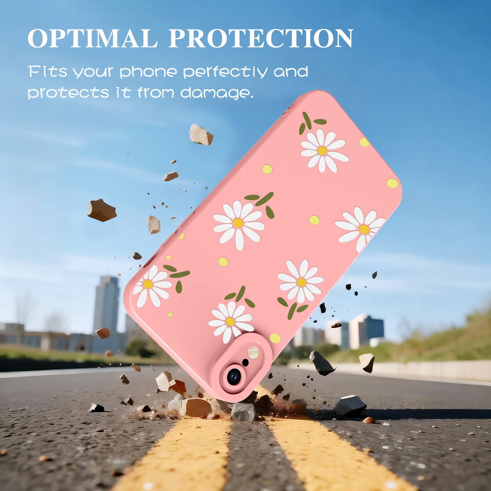 with iPhone XR Phone Case, Fashion Flower Pattern Design Girls Women