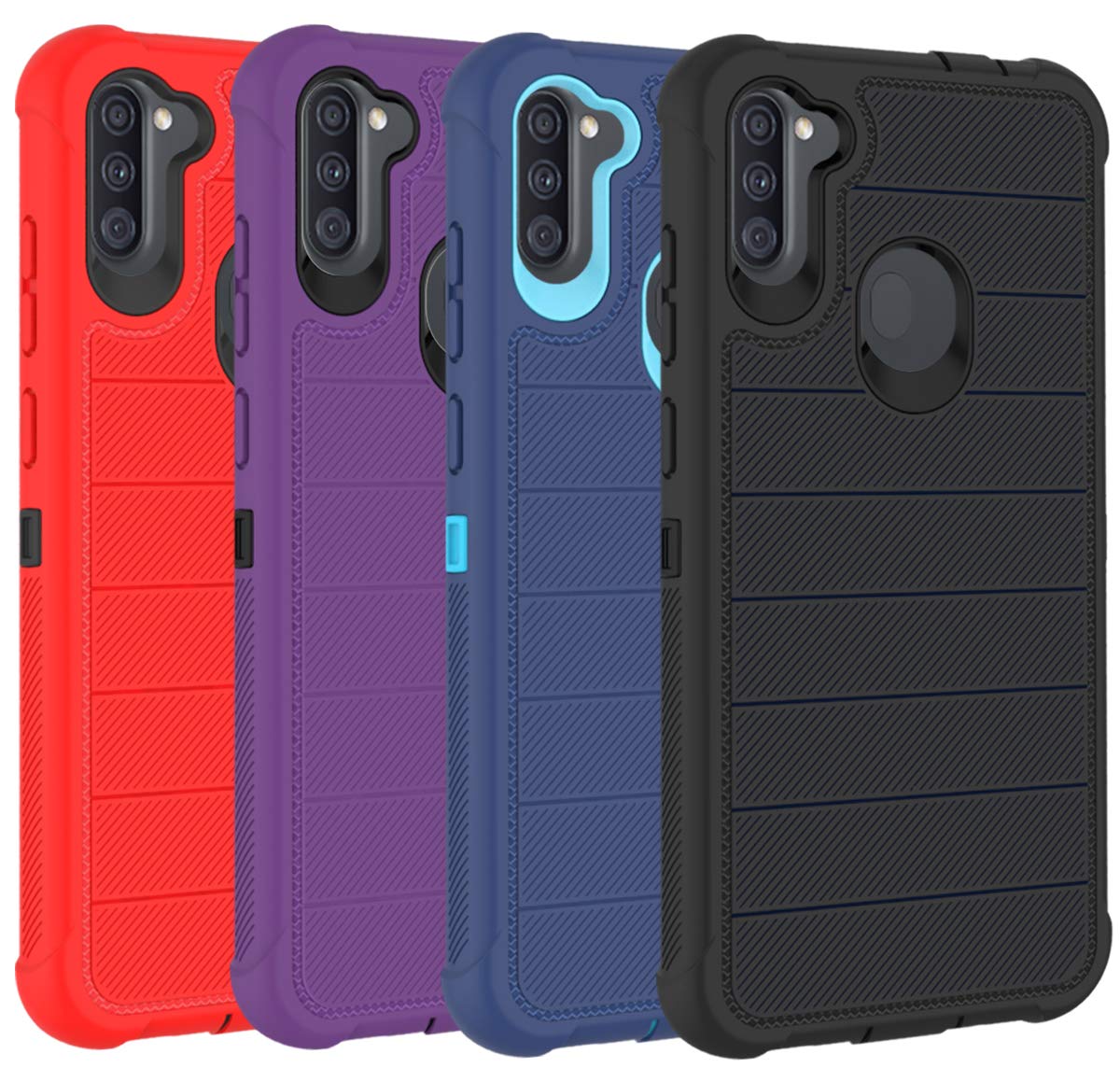 Galaxy A11 Case + Heavy-Duty Protection + HD Screen Protector – Sleek Black Desi