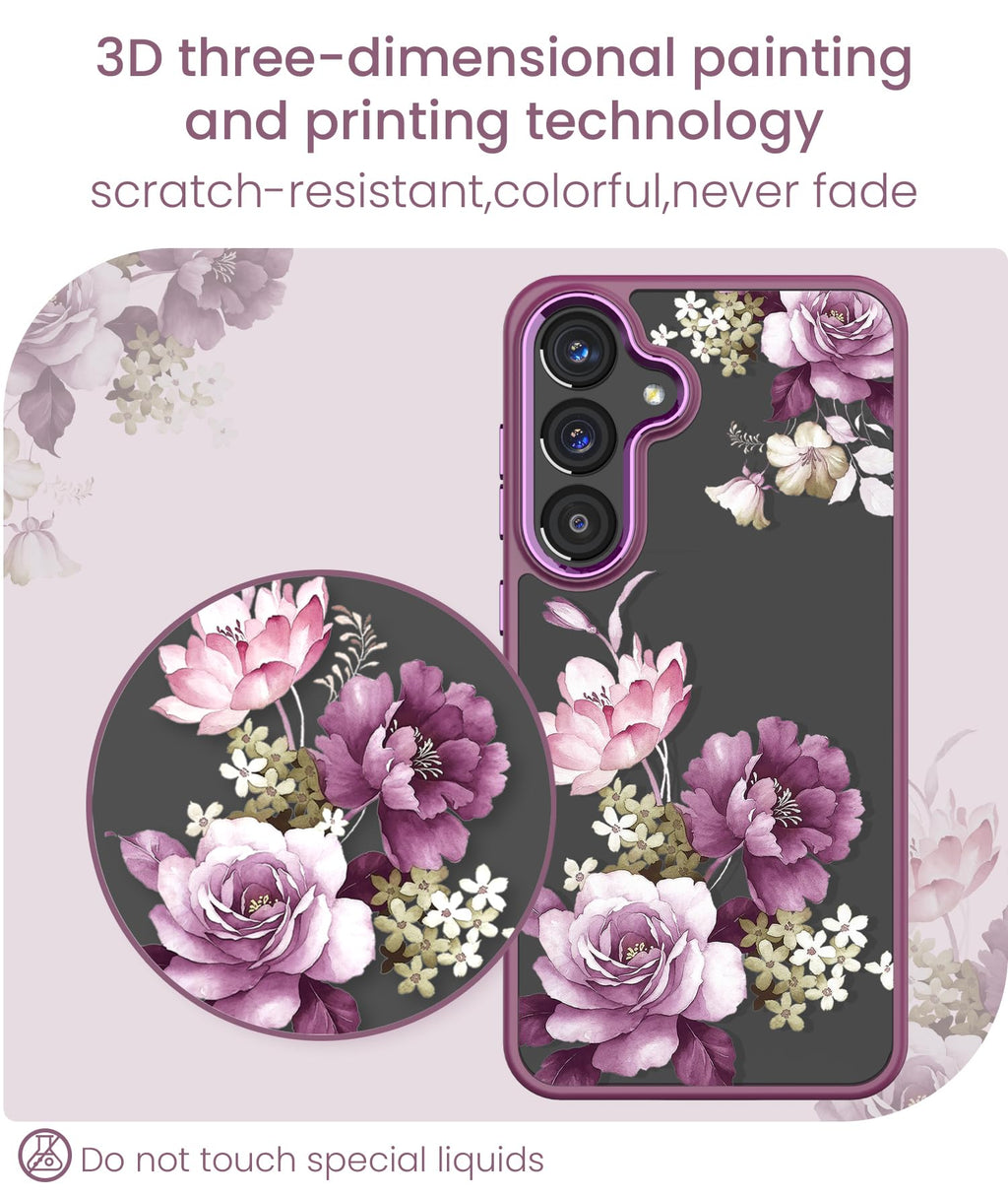 for Samsung Galaxy S25 FE 5G Case+Tempered Glass Screen Protector,Military Grade