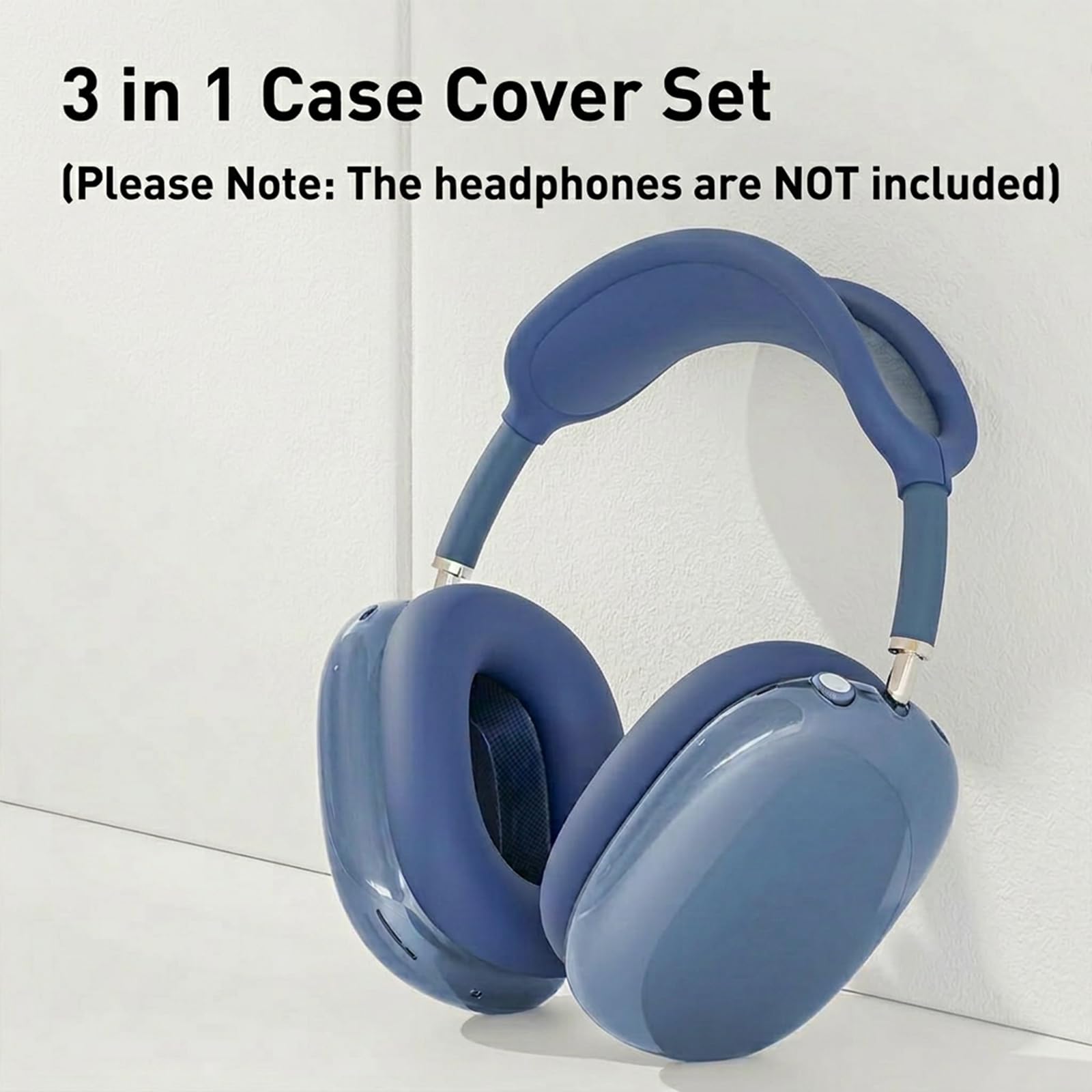 In 1 Case Cover For Airpods Max, Clear Tpu Ear Cup Protectors & Silicone Earpad