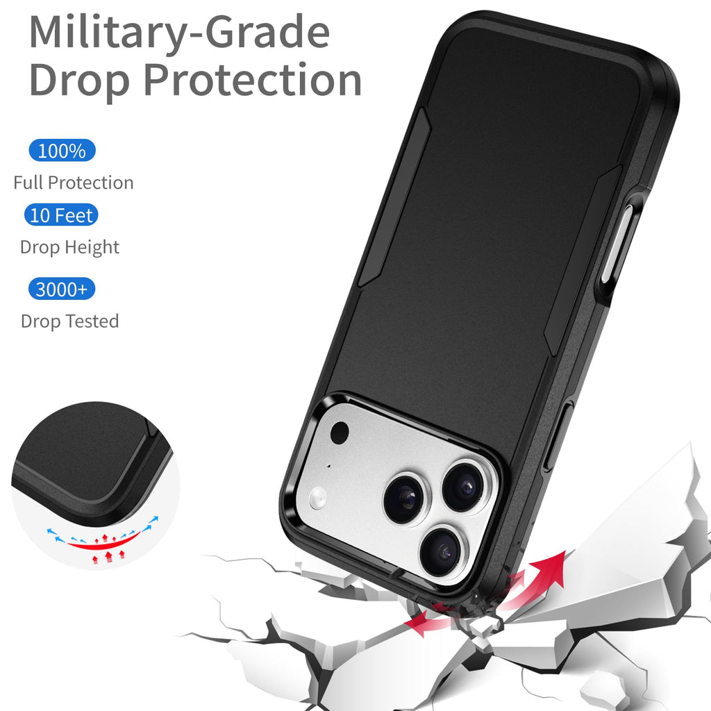 For Iphone 17 Pro Max Case, Dual Layer Heavy Duty Shockproof Protective Phone Ca