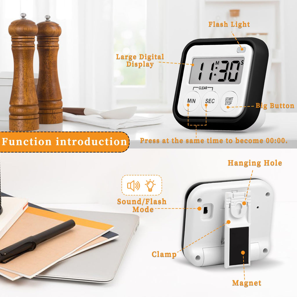 Timers For Cooking Classroom Timer For Kids Teachers Magnetic Digital Timers 2 P