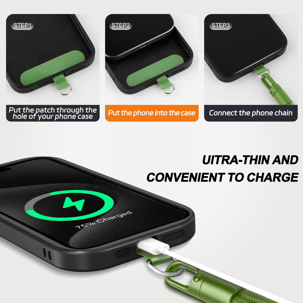 Pack Phone Lanyard,2×Phone Wrist Strap,4×Tether Tabs,Universal Cell Phone Multif