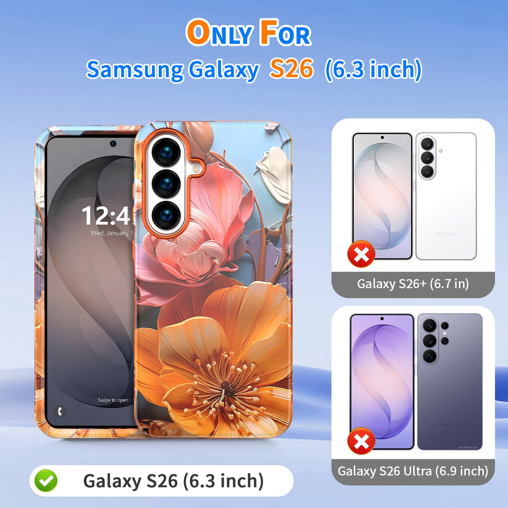 for Samsung Galaxy S26 Case,Shockproof Dropproof Protective Phone Wireless Bumpe