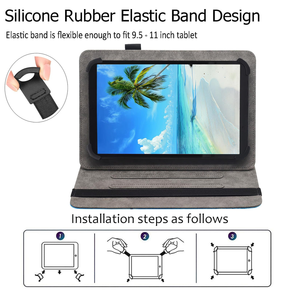 10.1 11 Inch Android Tablet Case, Dluggs Multi-Angle Viewing Stand Case Cover