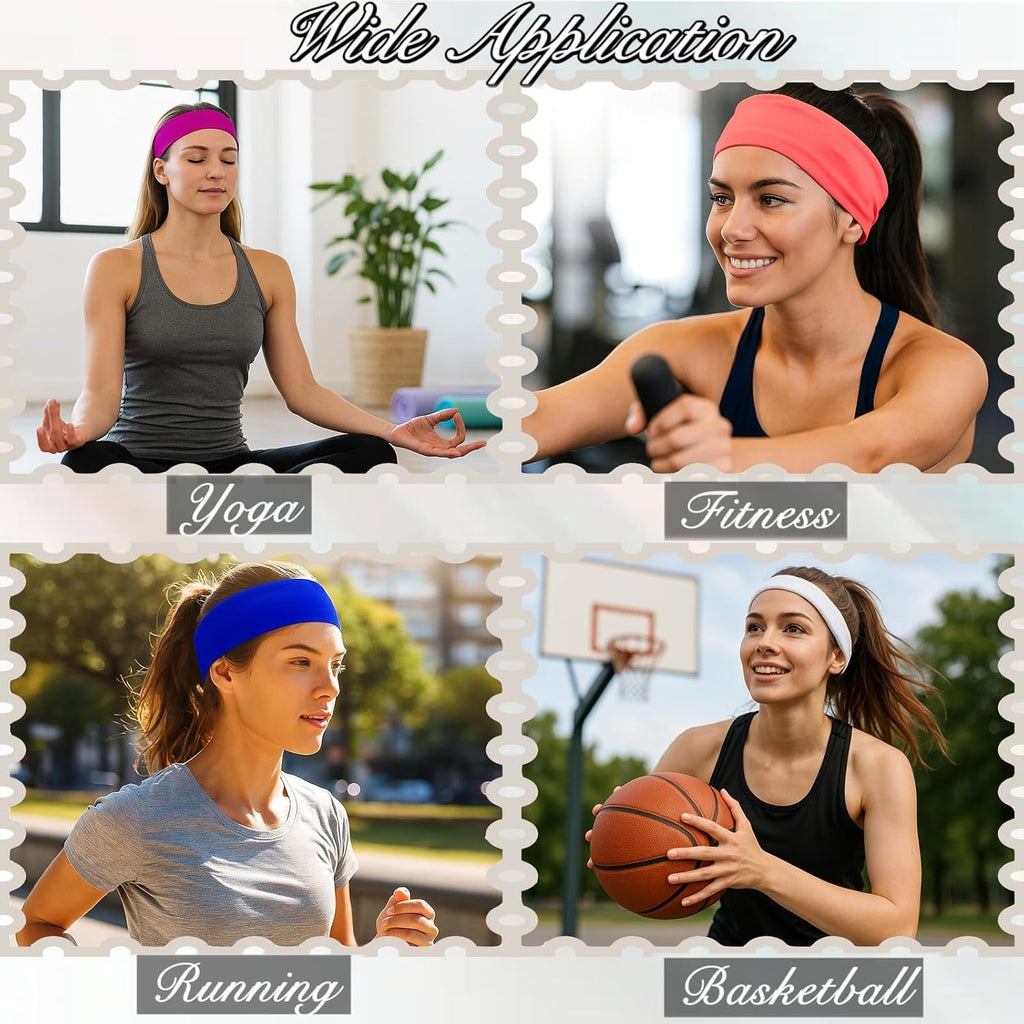 Pack Headbands for Women 25 Colors Head Bands for Women's Hair, Non Slip Stretch