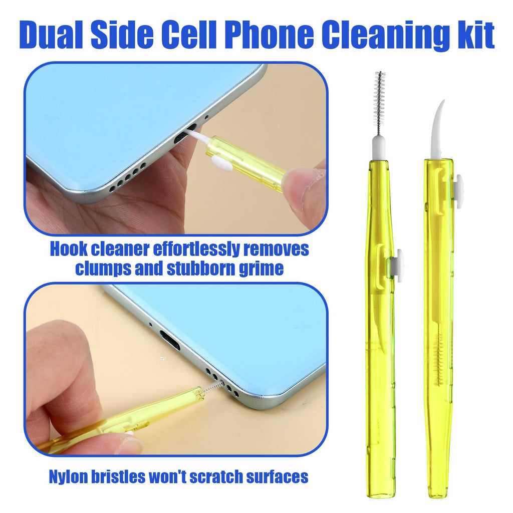 Phone Charge Port Cleaning Tool Kit Anti-Clogging Mini Brushes Cleaner