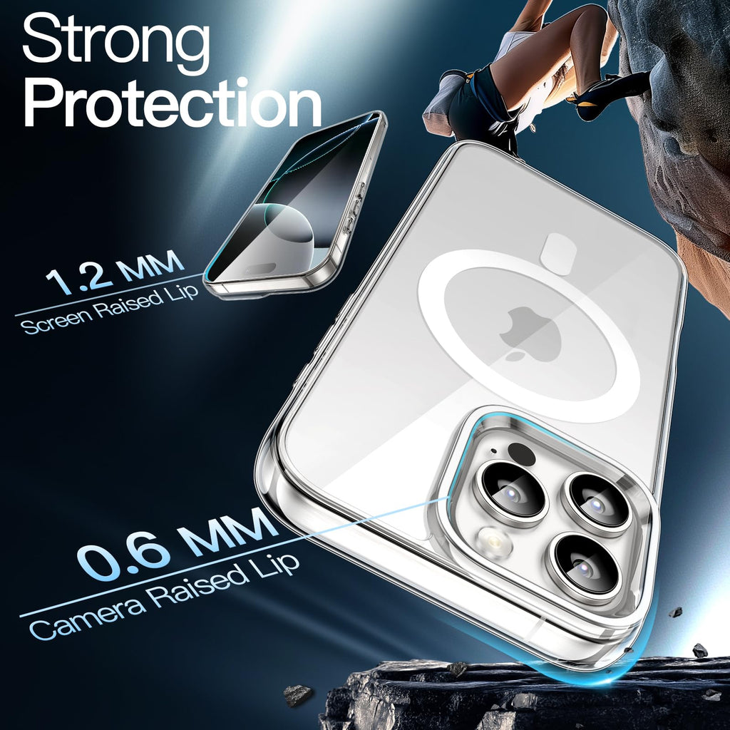 Case For Iphone 16 Pro 6.3-Inch Magsafe, Shockproof Phone Bumper Cover, Anti-Scr