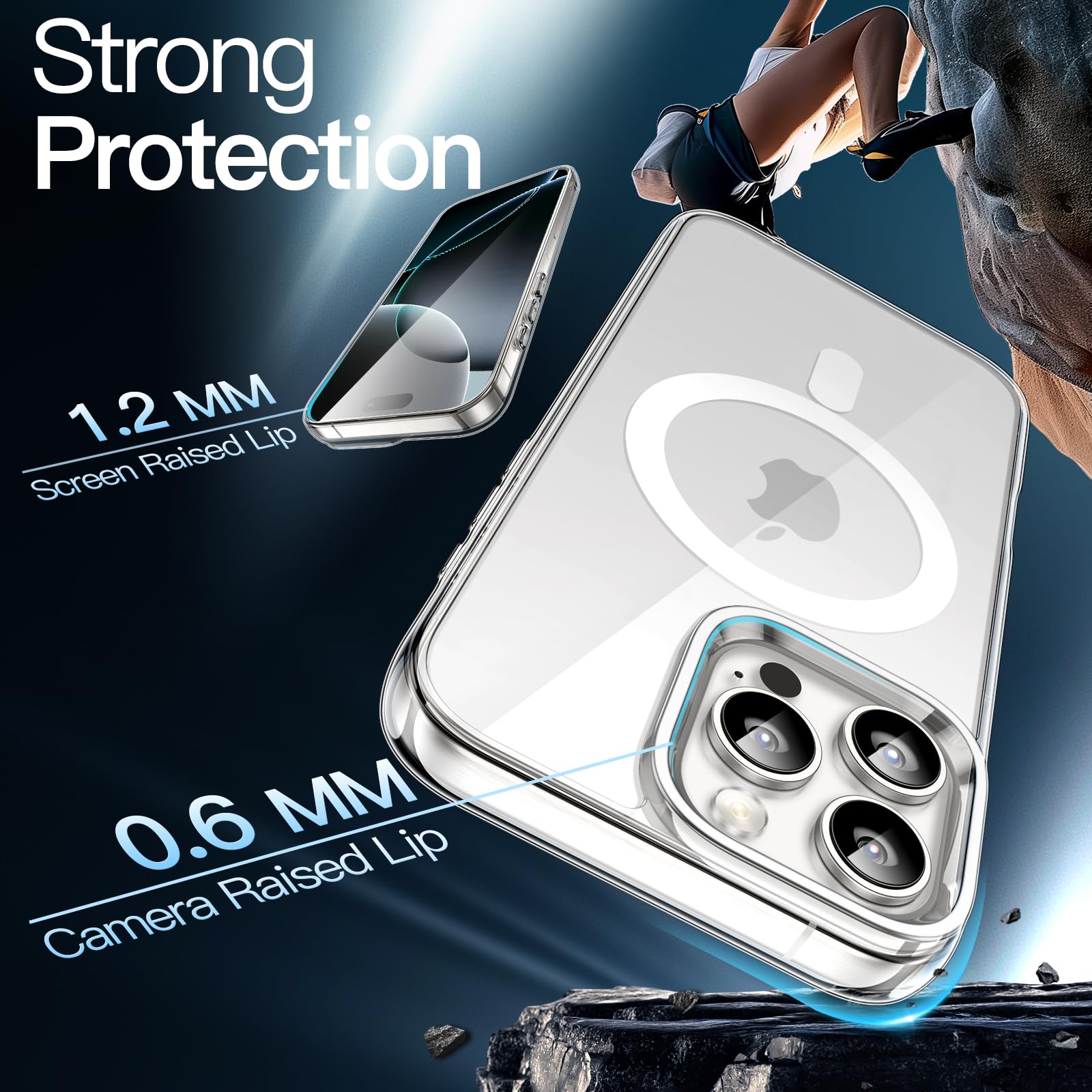 Case For Iphone 16 Pro 6.3-Inch Magsafe, Shockproof Phone Bumper Cover, Anti-Scr