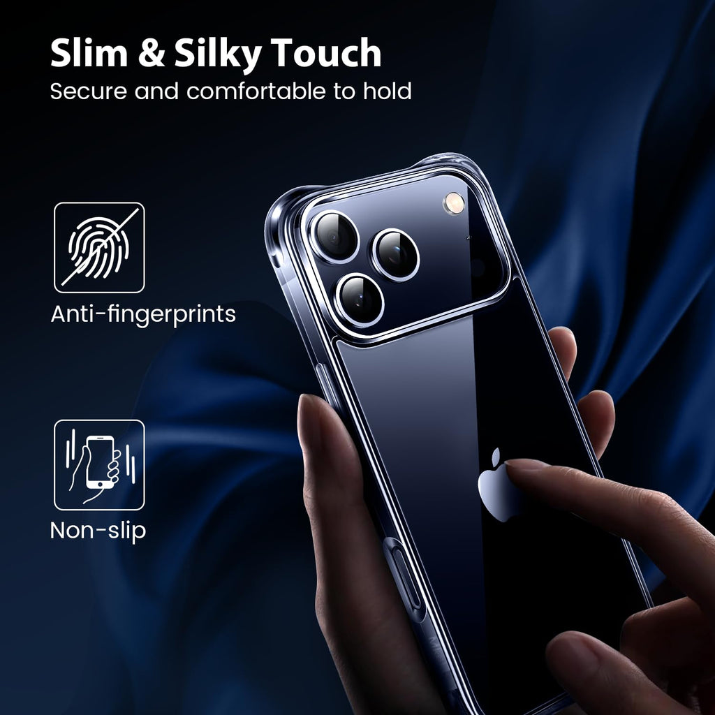 17 Pro Case Clear [Not-Yellowing] [Military-Grade Drop Protection] Shockproof Pr