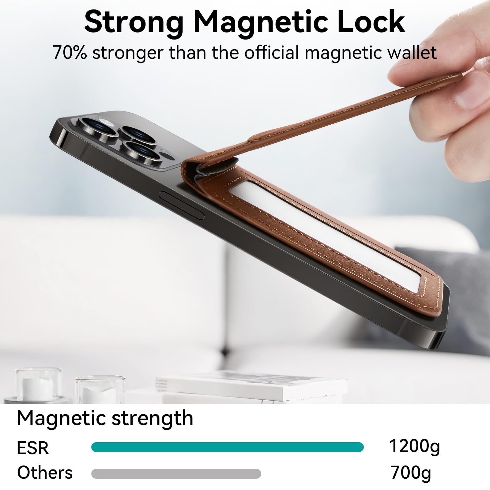 Strong Magnetic Wallet for iPhone 17/16/15/14/13/12 Series, Mgan