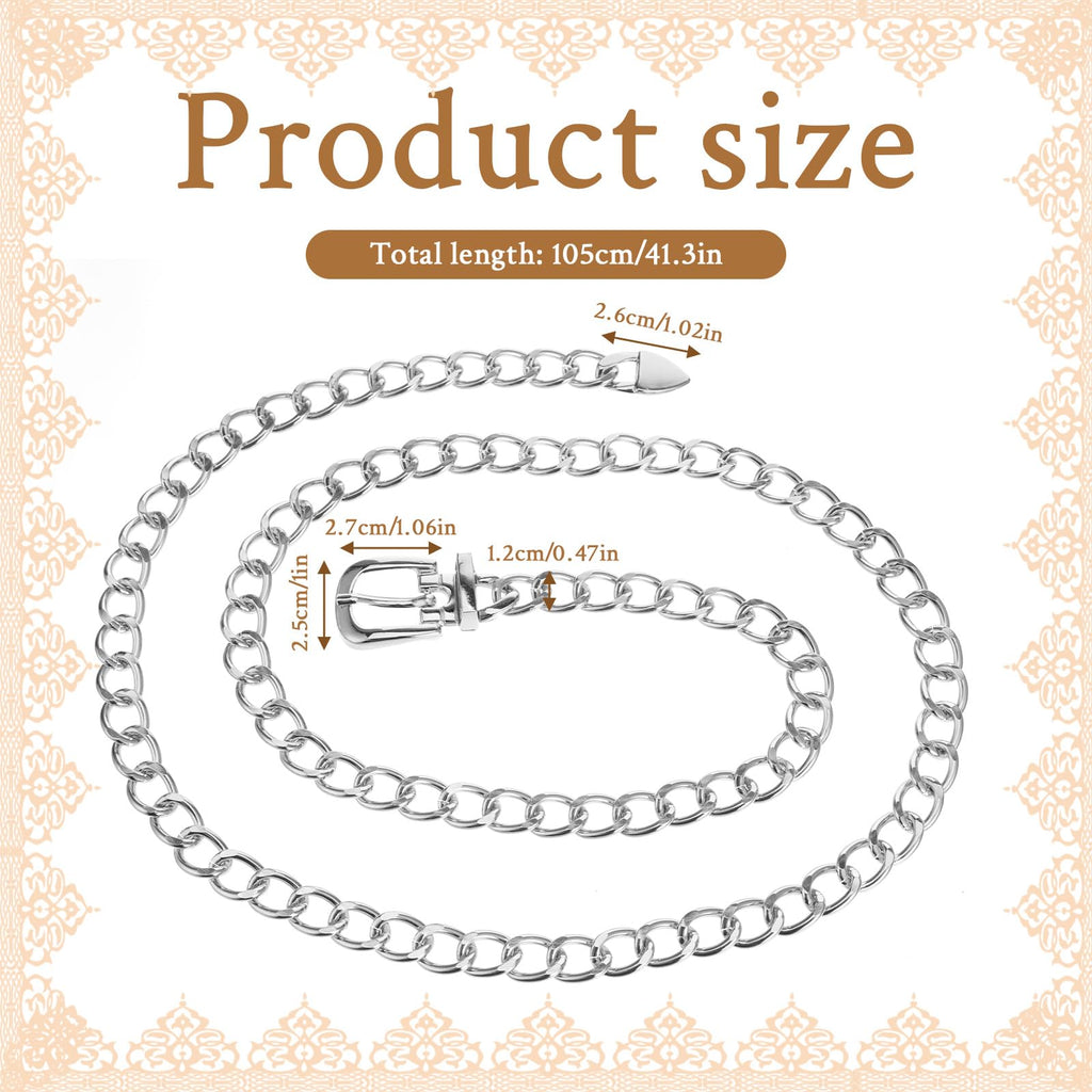 Belt for Women Waist Size 32-37", Metal Waist Chains Belt Adjustable Chain