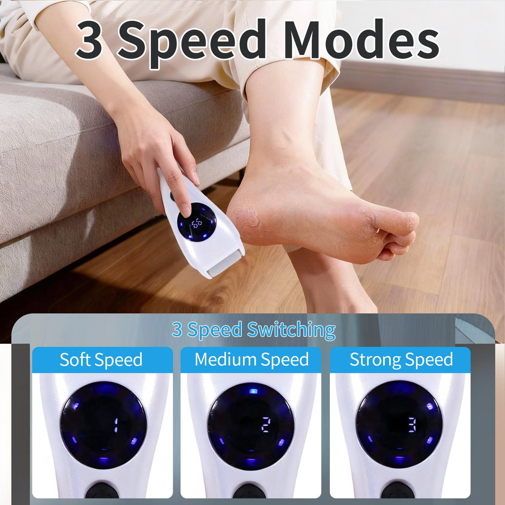 for Feet 2 Pack 1200mAh Rechargeable Foot Care Pedicure Tool with
