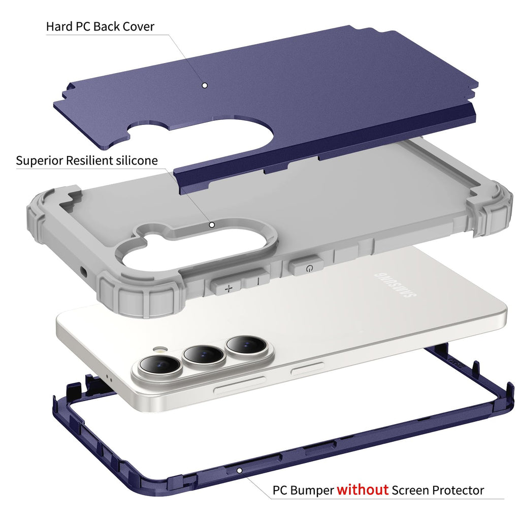 Galaxy S26 5G Case - Shockproof Hard Cover with Soft Silicone Bumper for Ultimat