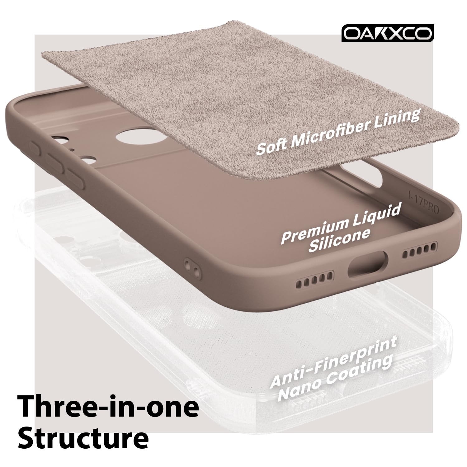 Iphone 17 Pro Phone Case Liquid Silicone, Cute Thin Slim Grip Soft Rubber Gel Fo
