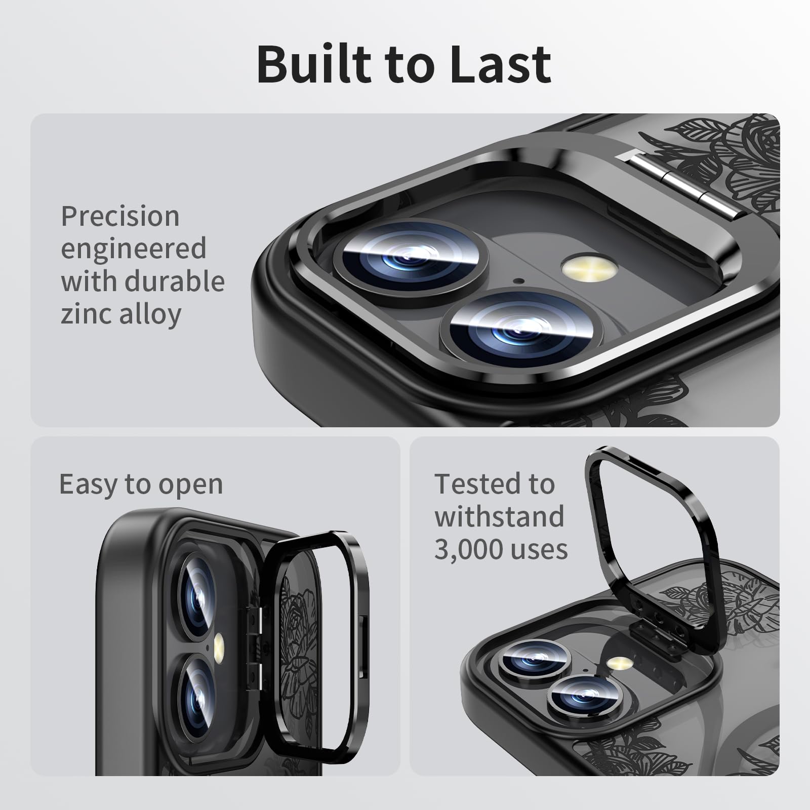 Case Compatible with iPhone 16 with Kickstand, Compatible with Magsafe,