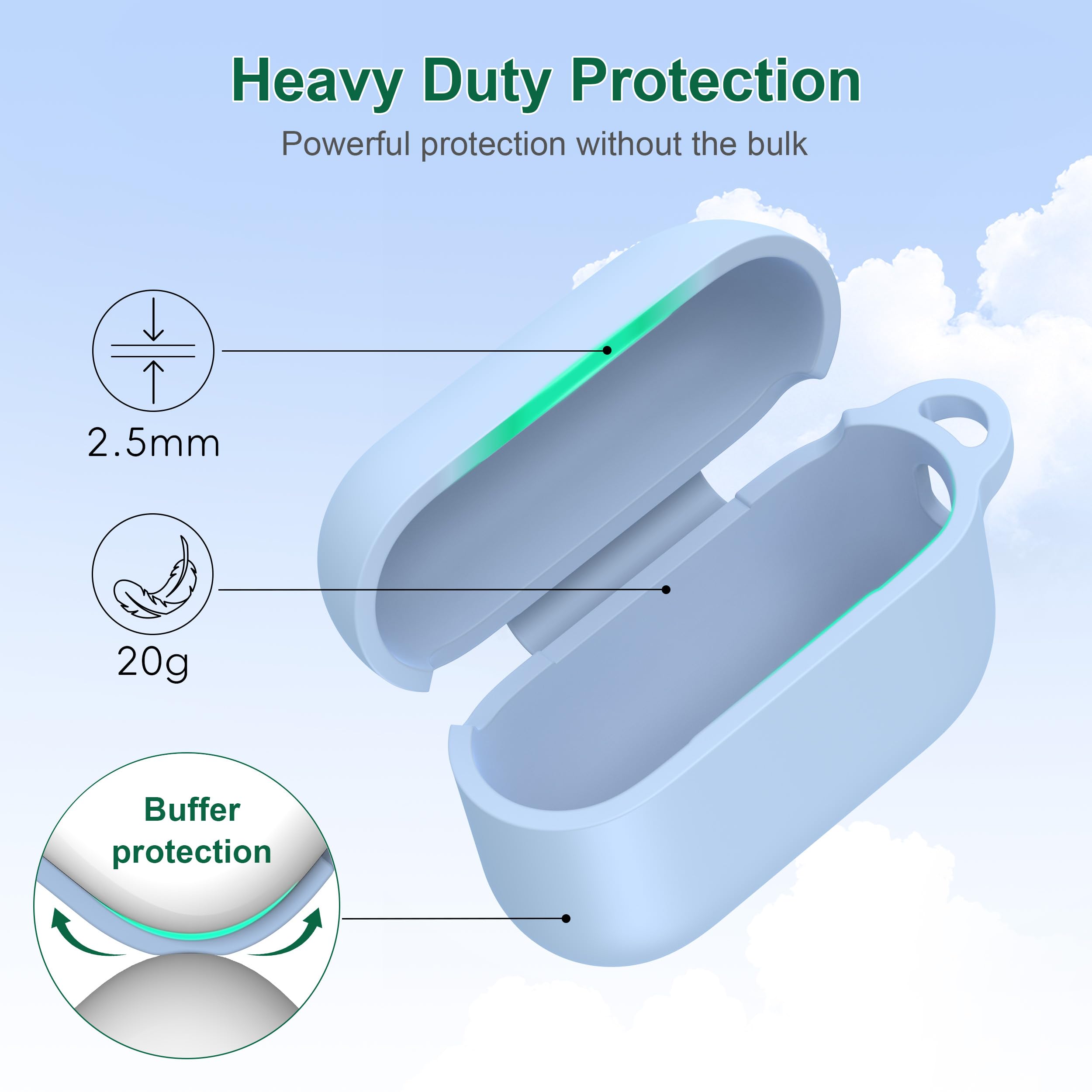 Airpods Pro 3 Case (2025), Soft Silicone Protective Case Cover Apple Airpods Pro