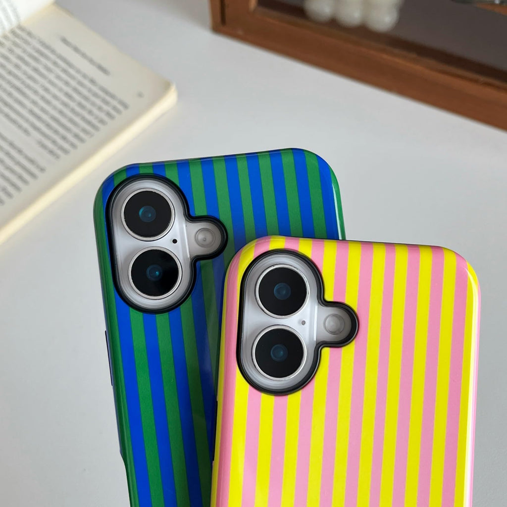 iPhone 16 Case | Cute Aesthetic Striped Design | Perfect for Women & Girls