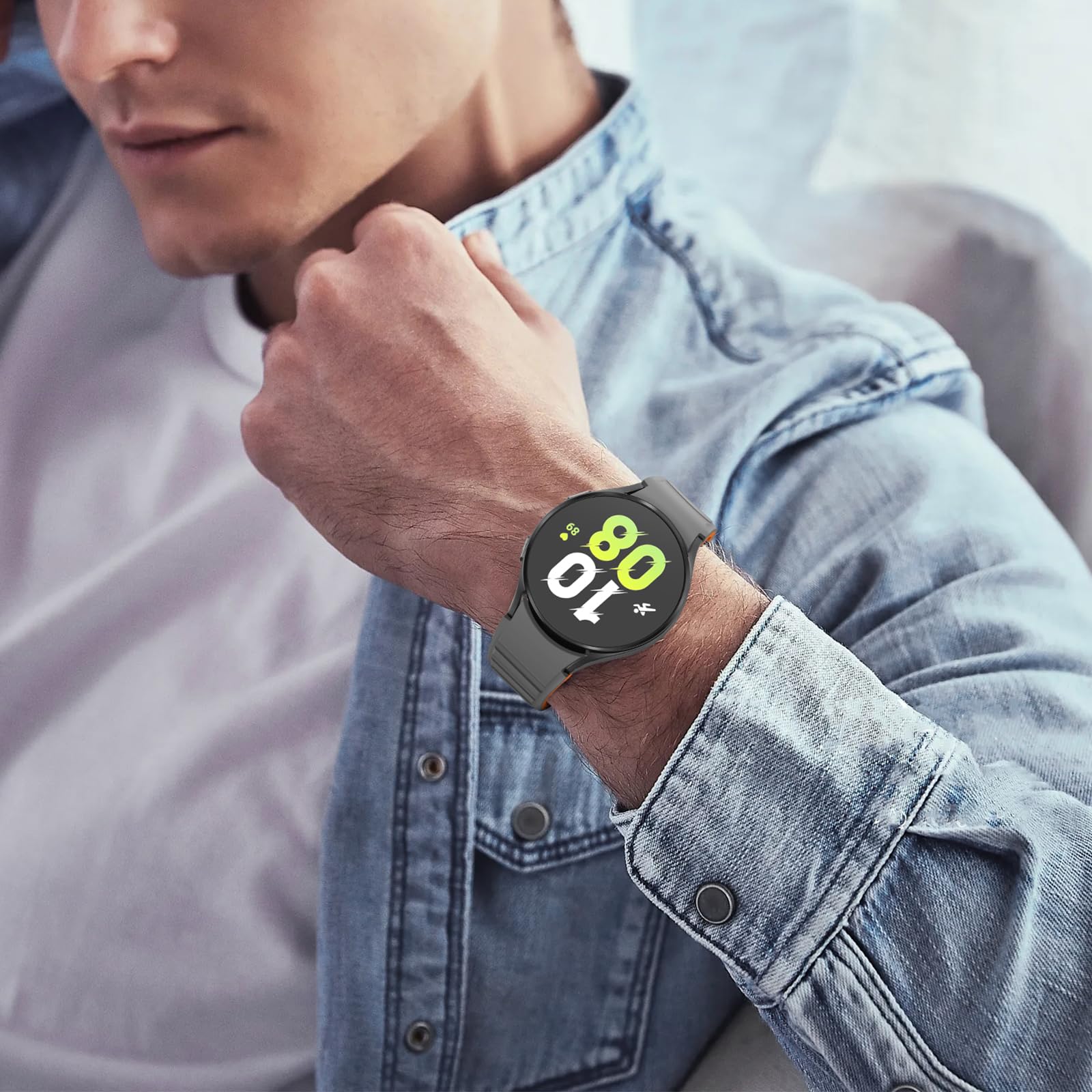 No Gap Bands Compatible with Samsung Galaxy Watch 7/6/5/4 Band 40mm 44mm/Watch 6