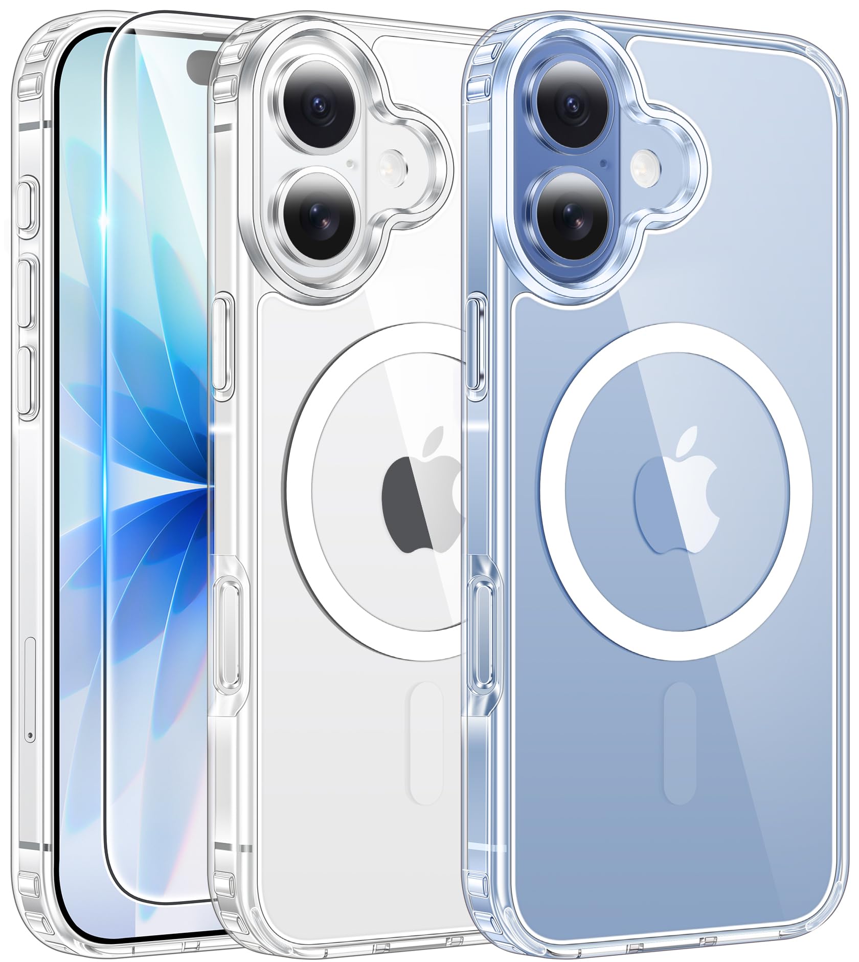 17 Clear Magnetic Case with Screen Protector — MagSafe Compatible, Anti-Yellowin