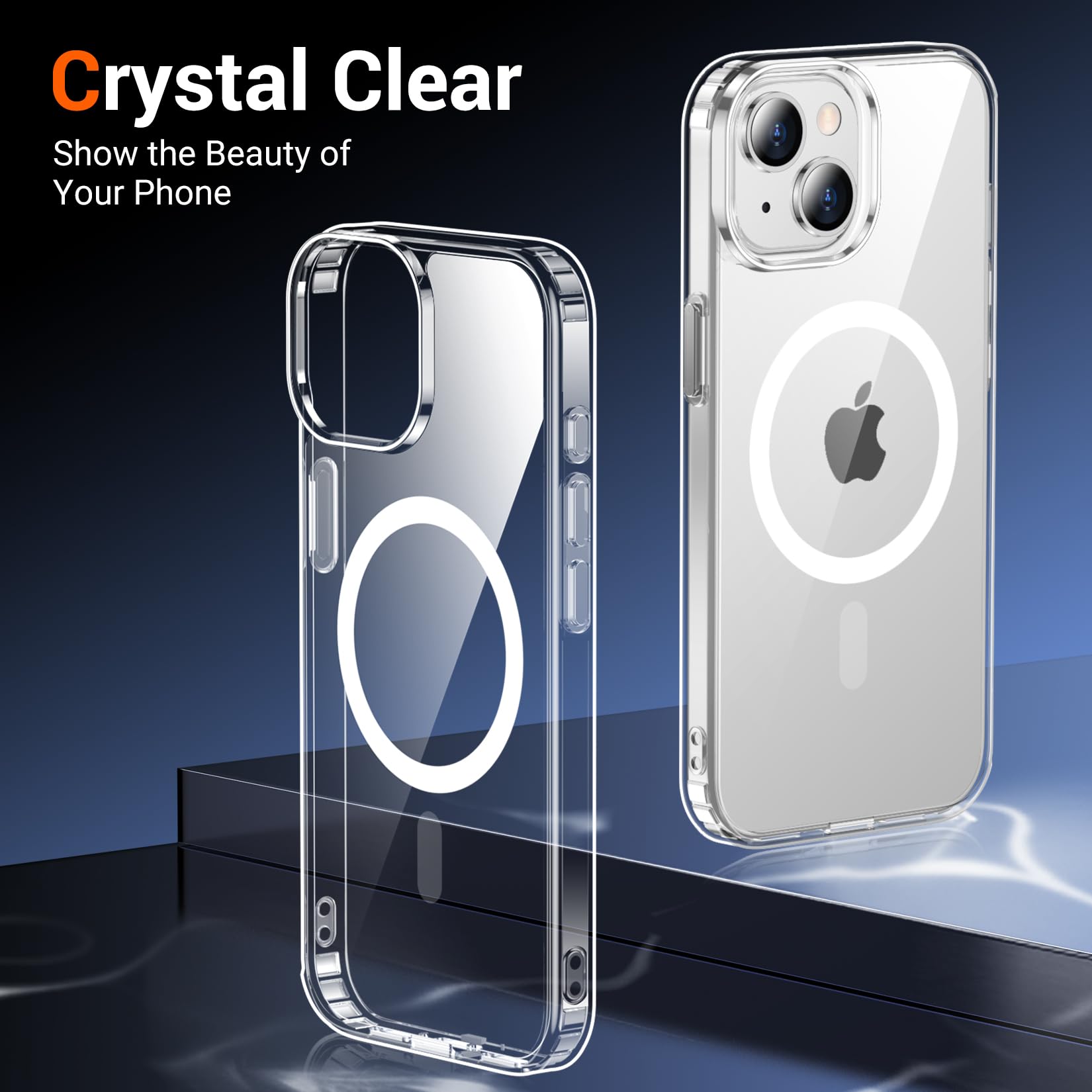 Iphone 15 Case Clear, [ Magsafe][Anti-Yellowing][Military-Grade Protection] Shoc