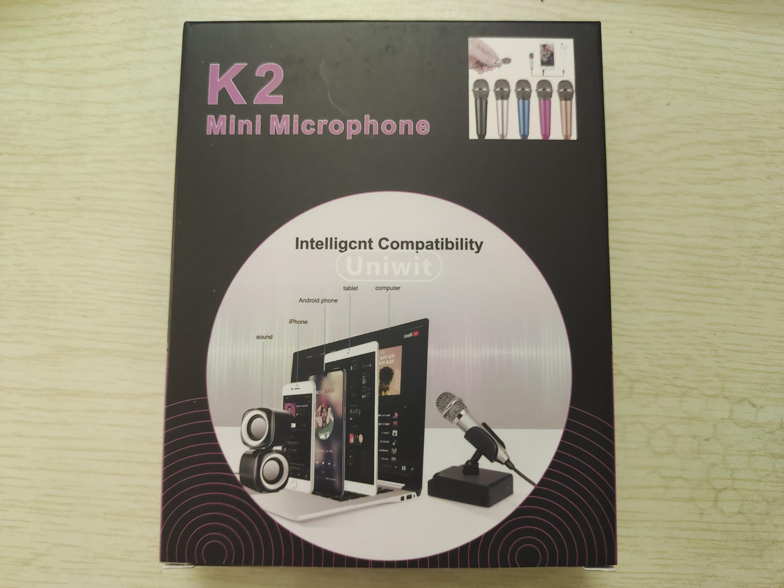 Portable Vocal/Instrument Microphone for Voice Video Recording Singing,Vlog