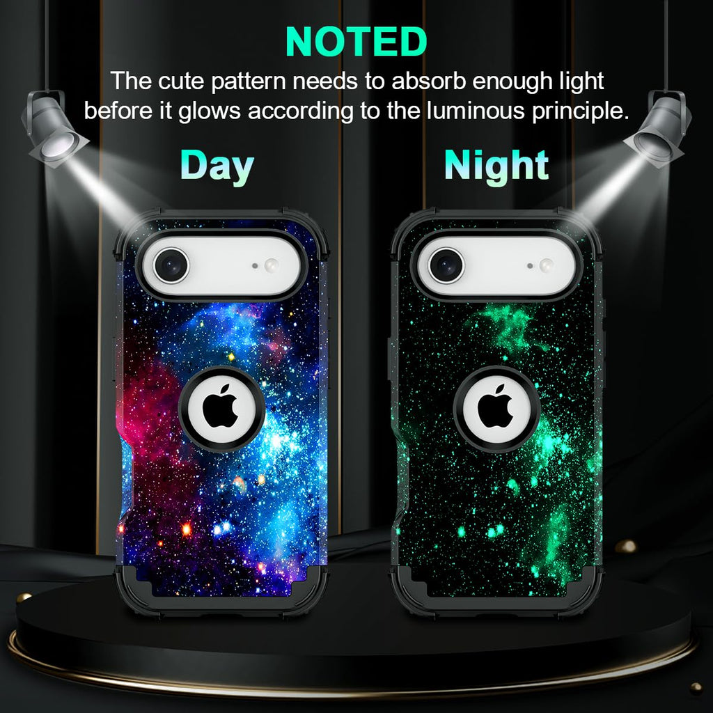 Iphone Air Case/Iphone 17 Air Case,Glow In The Dark Three Layer Heavy Duty Shock