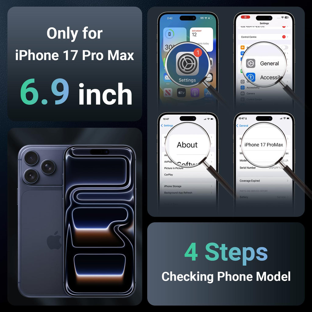 For Iphone 17 Pro Max Case, [ Magsafe][Military Grade Drop Protection][Heavy Dut