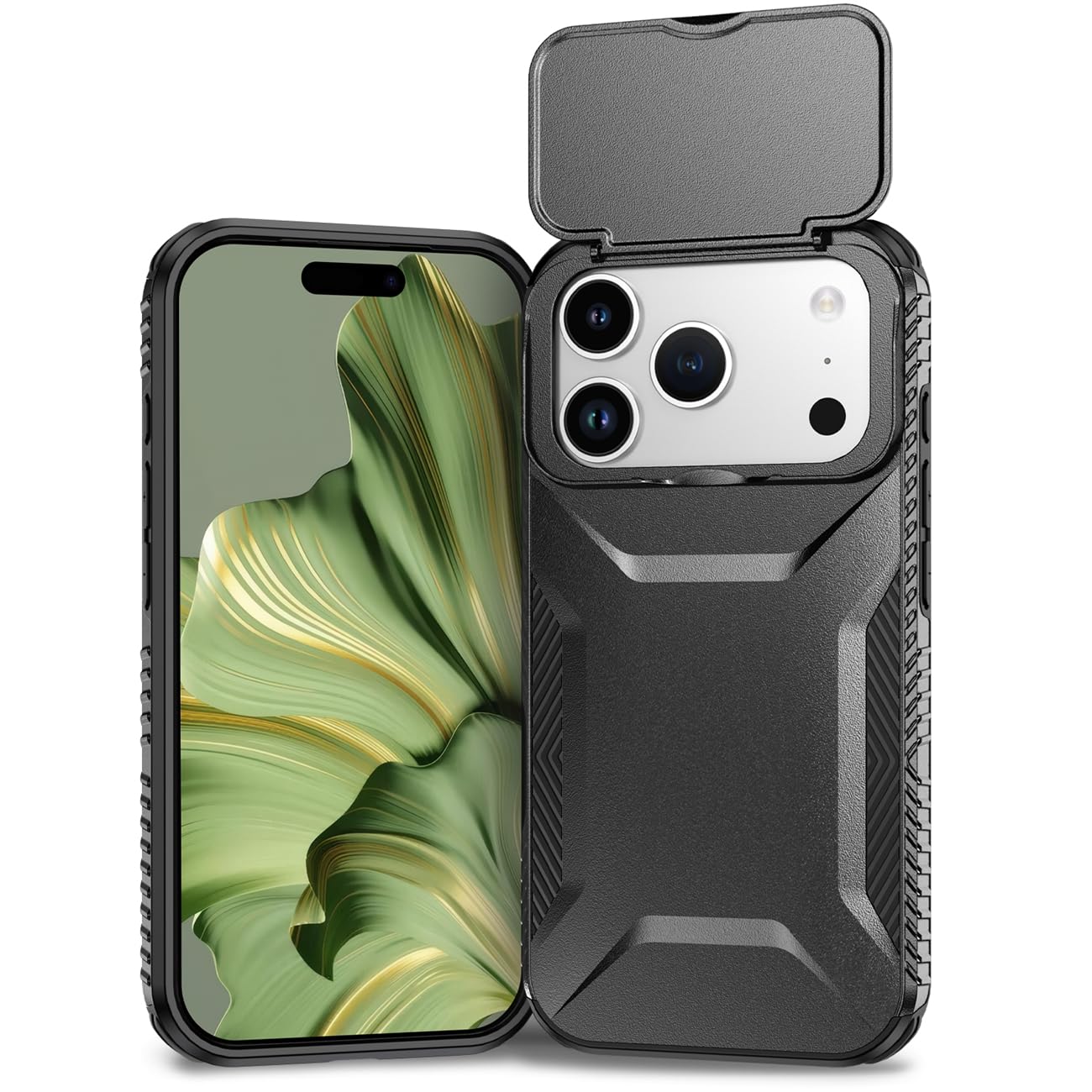 For Iphone 17 Pro Cases With Slide Camera Cover, Military Grade Non-Slip Heavy D