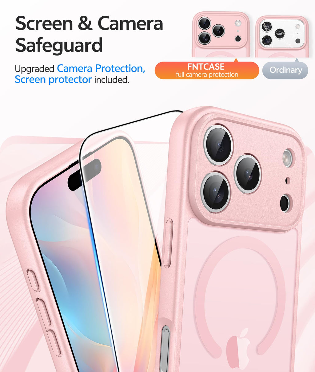 Iphone 17 Pro-Max Case: [ Magsafe] Translucent Matte Cases With [Full Camera Pro