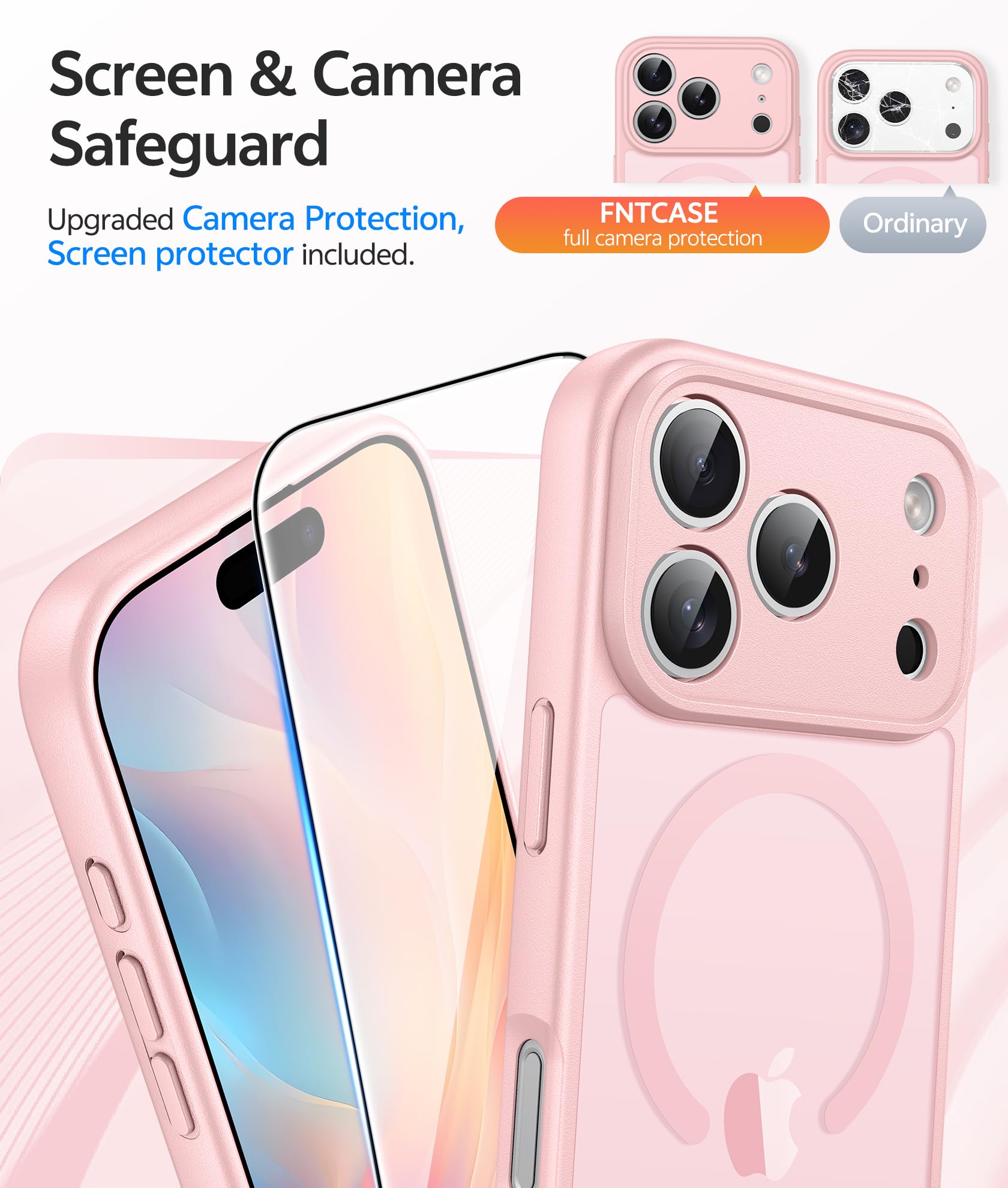 Iphone 17 Pro-Max Case: [ Magsafe] Translucent Matte Cases With [Full Camera Pro