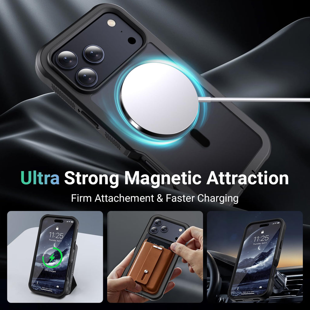 For Iphone 17 Pro Case, [ Magsafe][Military Grade Drop Protection][Heavy Duty Pr