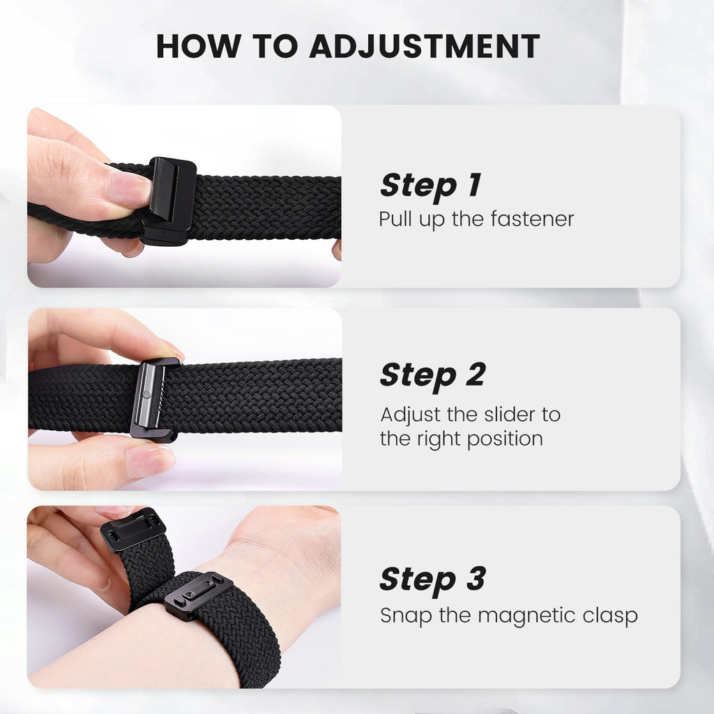 Stretchy Braided Bands Compatible with Samsung Galaxy Watch 8 Band 40mm 44mm/Gal