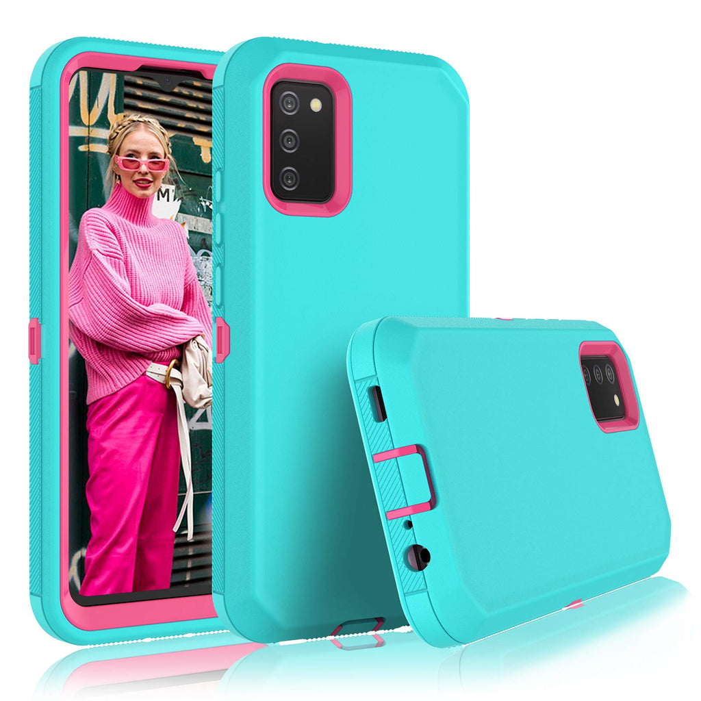 Samsung Galaxy A02S 6.5 Inch Case, Heavy Duty Armor Rugged Shockproof Protec