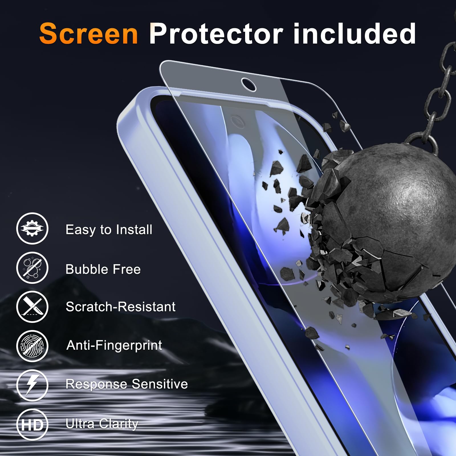 Phone Cover for Google Pixel 9a Case | with 1 Screen Protector, Compatible with